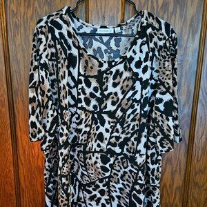 Leopard print Blouse Sz  3 X